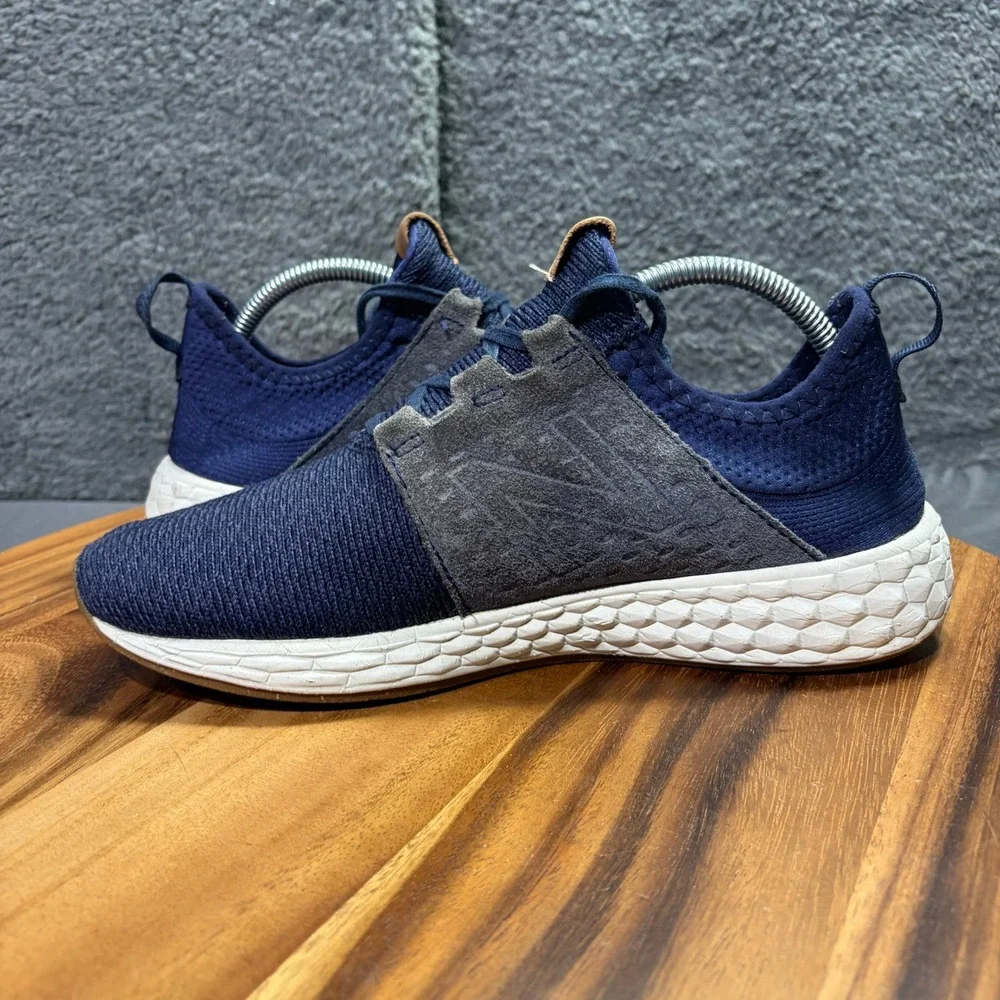 New Balance Fresh Foam Cruz v2 Mens Navy Blue Grey Sneakers MCRUZON Size 9